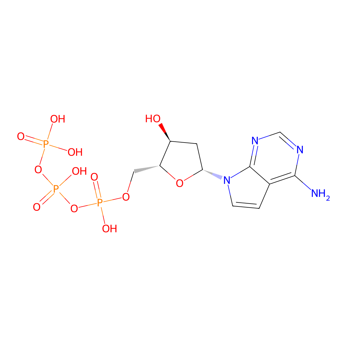 2'-Deoxytubercidin-5'-triphosphate molecular structure, CAS 67460-15-5