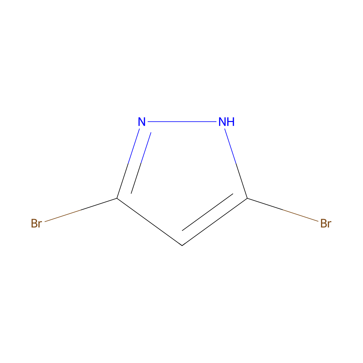 3,5-dibromo-1H-pyrazole molecular structure, CAS 67460-86-0