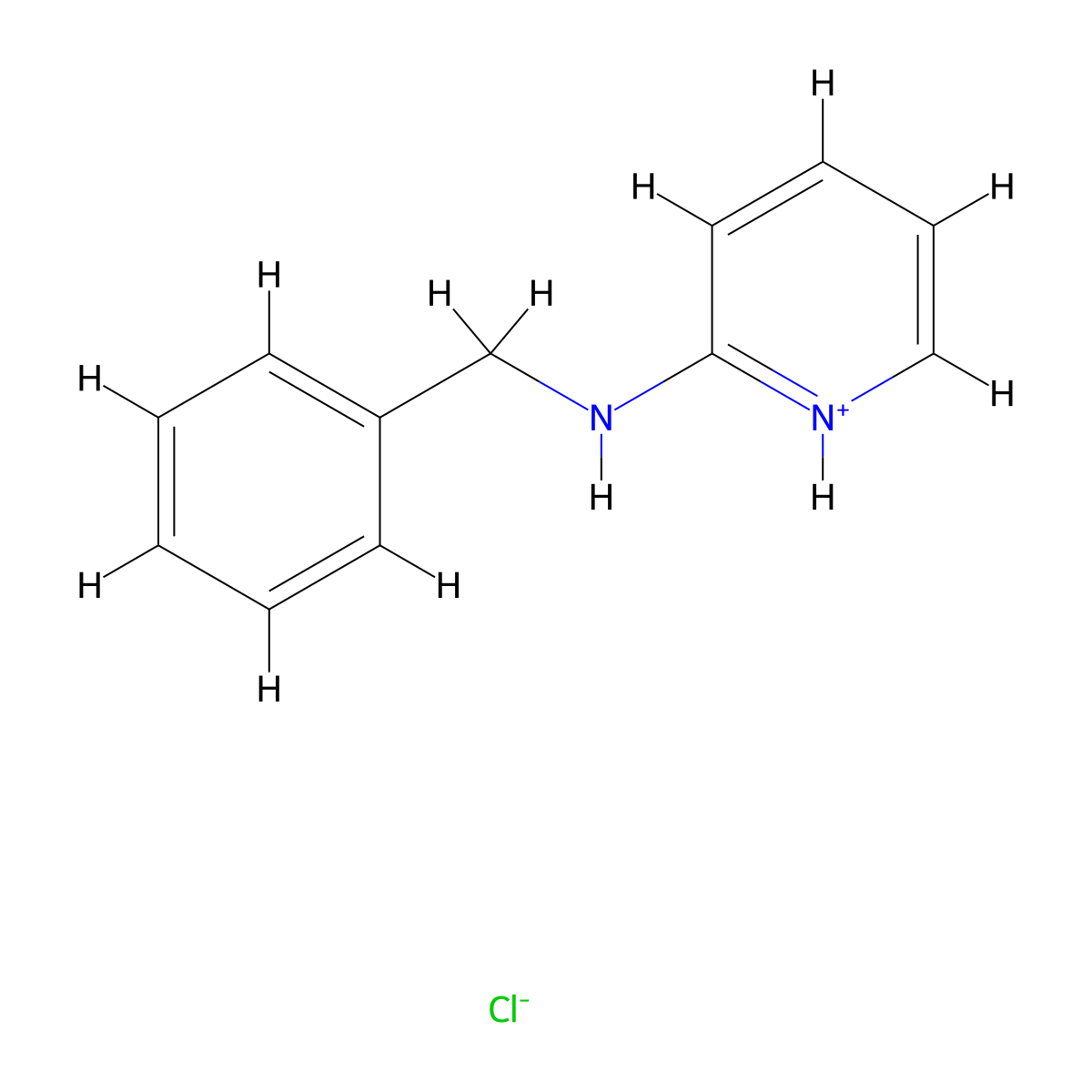 Pyridine, 2-benzylamino-, hydrochloride molecular structure, CAS 67465-04-7