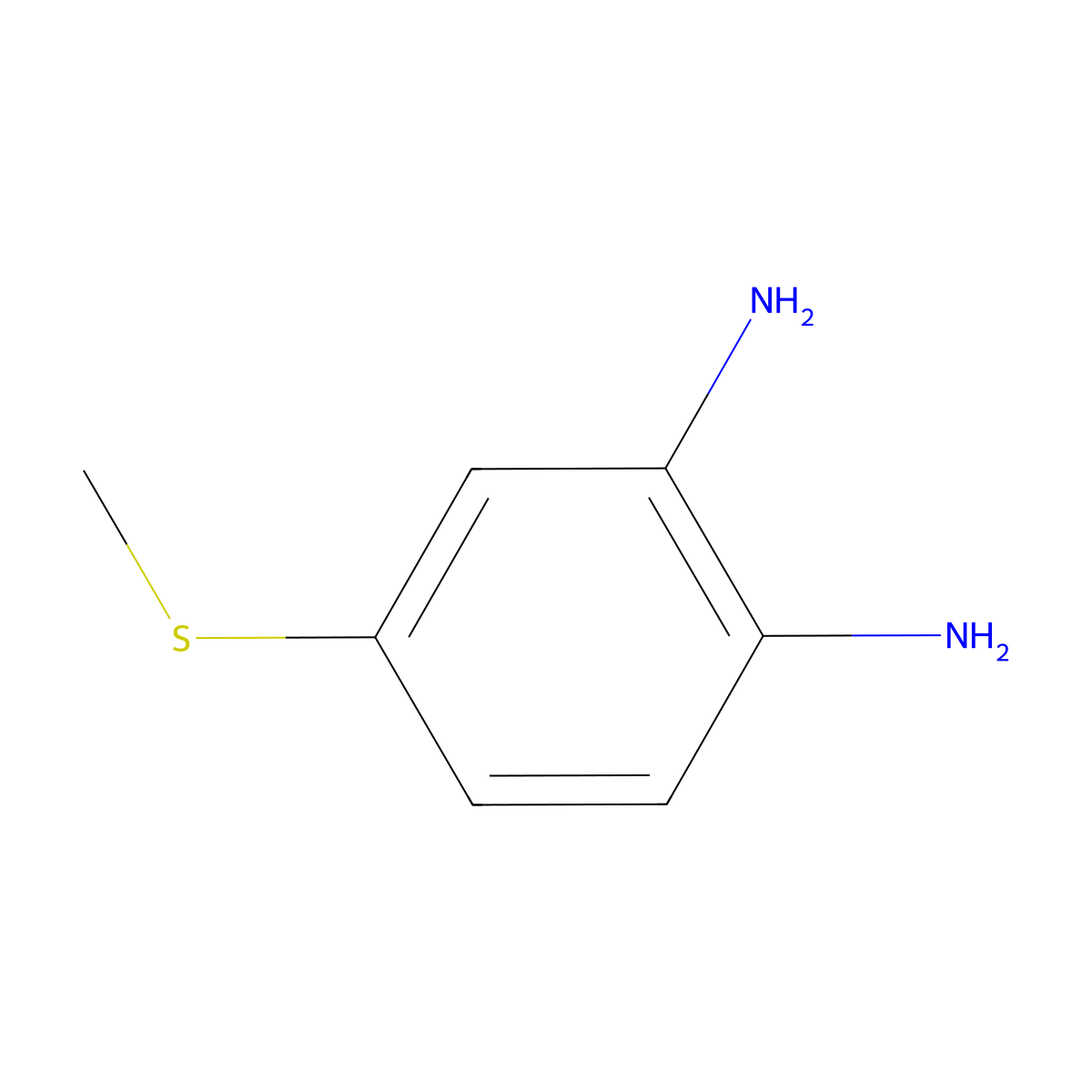 4-(Methylthio)benzene-1,2-diamine molecular structure, CAS 67469-02-7
