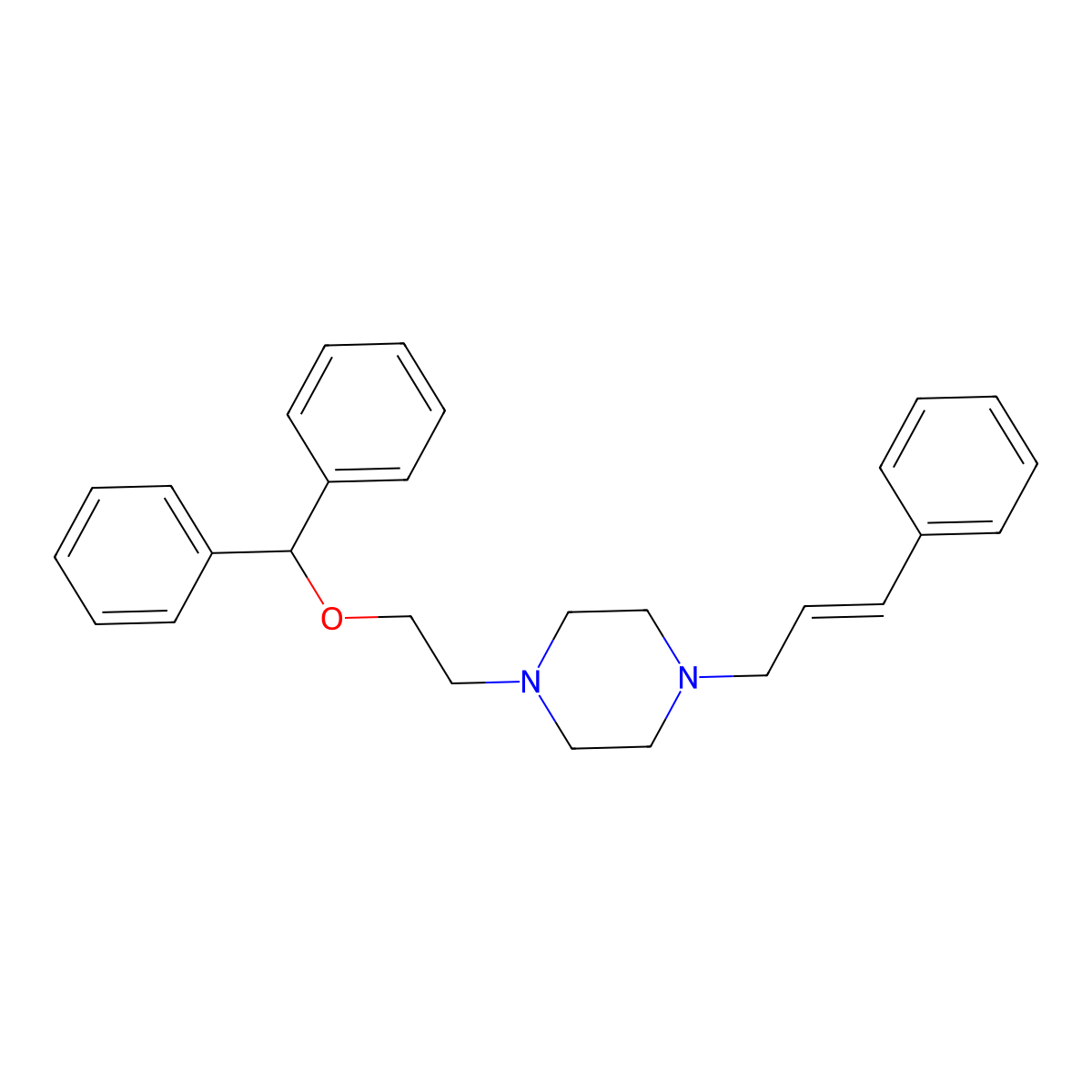 1-(2-(Diphenylmethoxy)ethyl)-4-(3-phenyl-2-propenyl)piperazine molecular structure, CAS 67469-57-2
