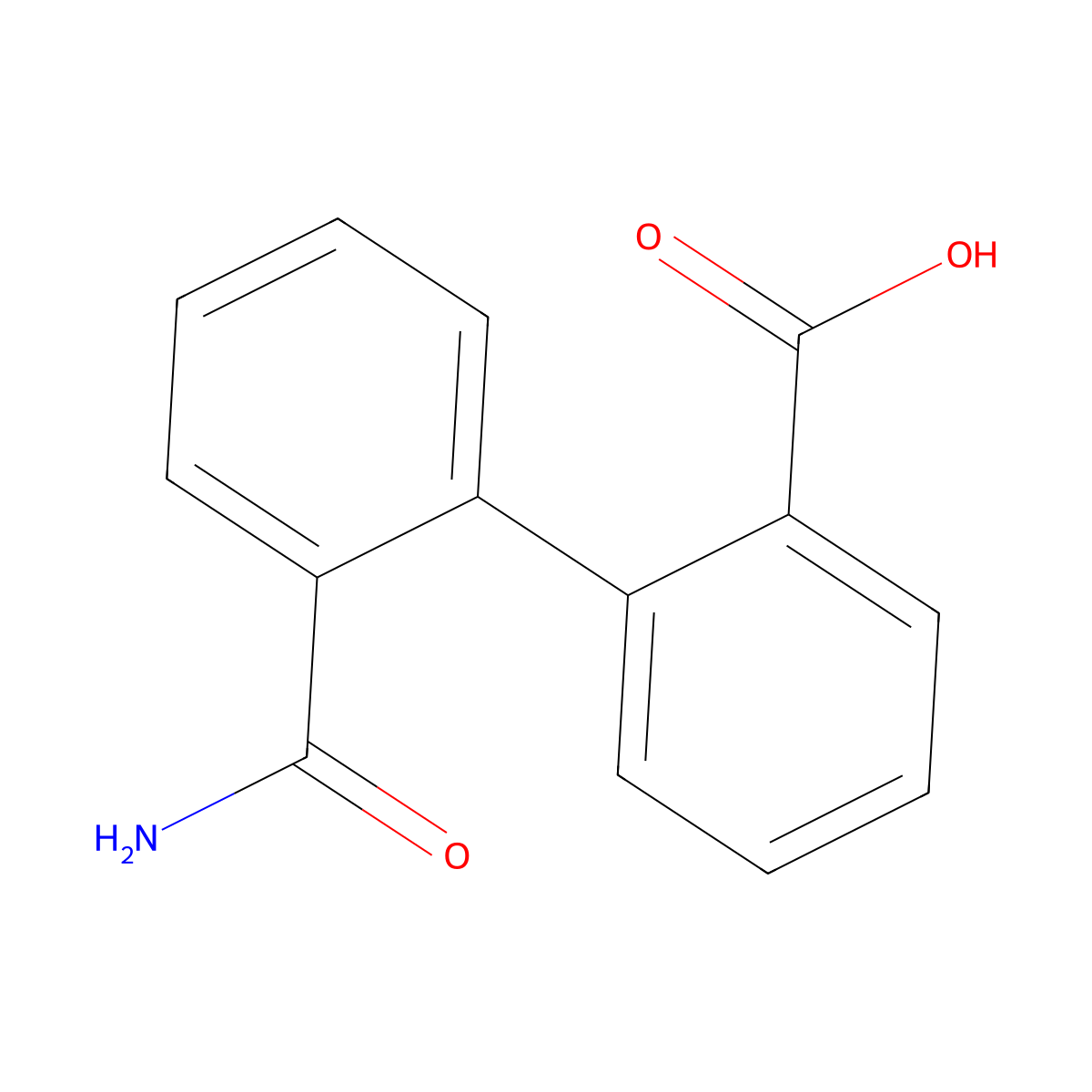 2-(2-carbamoylphenyl)benzoic Acid molecular structure, CAS 6747-35-9