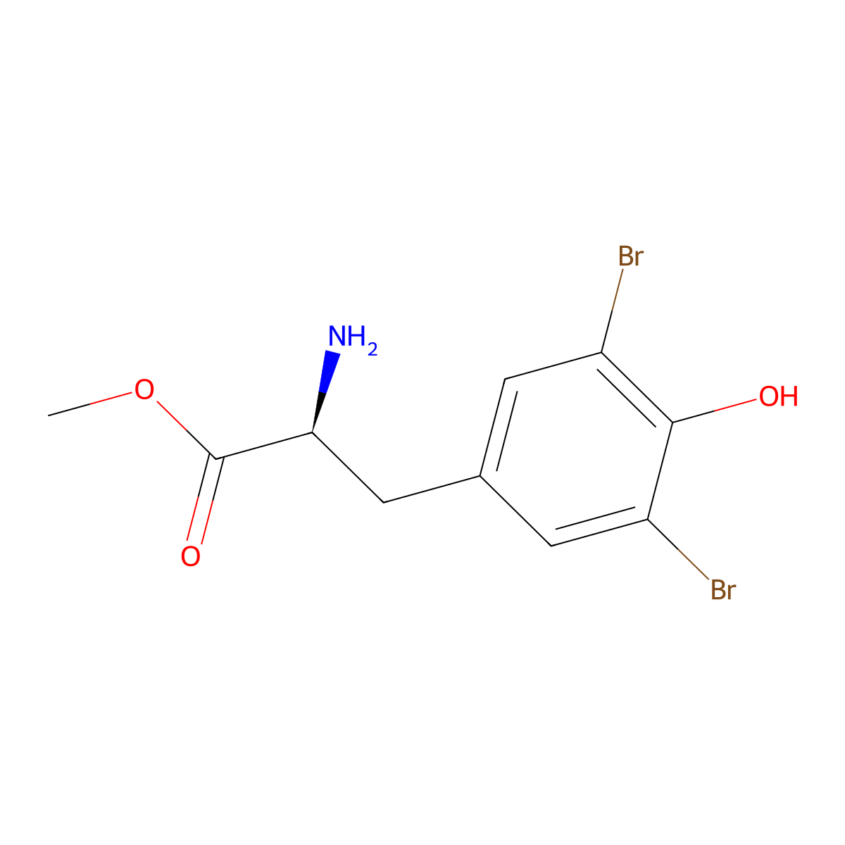 3',5'-dibromo-L-tyrosine methyl ester molecular structure, CAS 67470-21-7