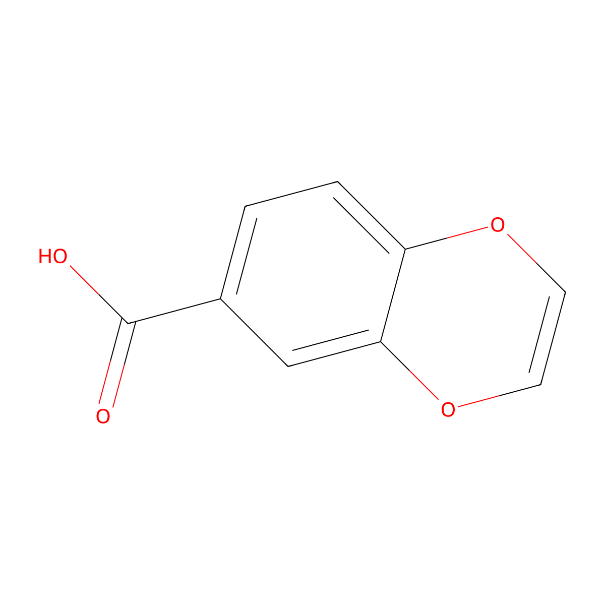 Benzo[b][1,4]dioxine-6-carboxylic acid molecular structure, CAS 67470-99-9