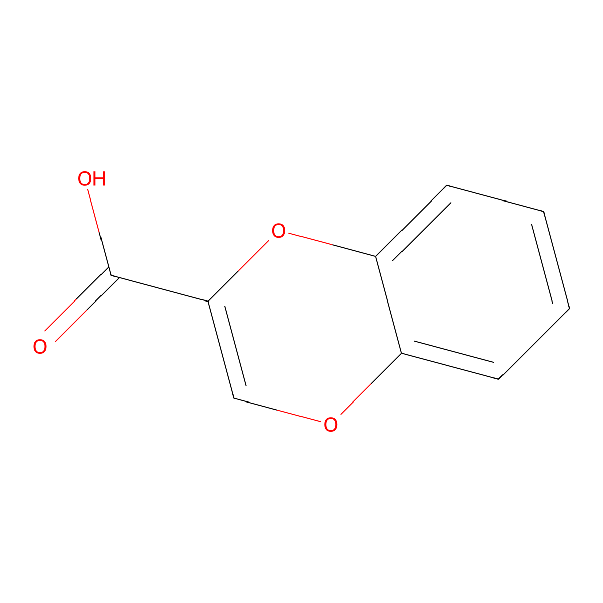 1,4-Benzodioxin-2-carboxylic acid molecular structure, CAS 67471-01-6