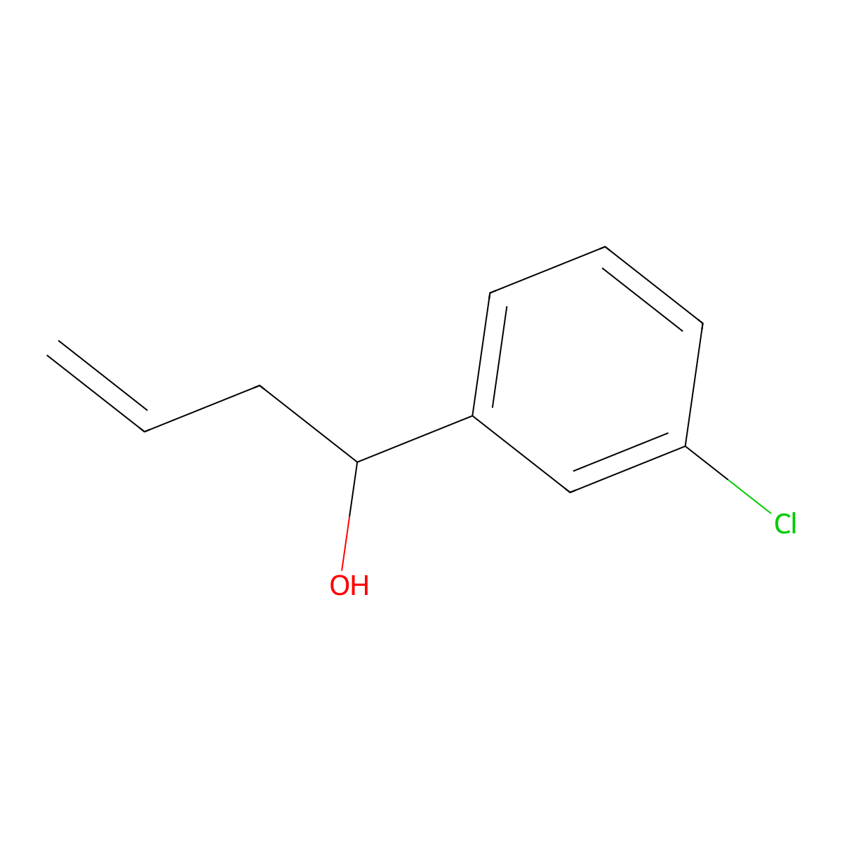 1-(3-Chlorophenyl)but-3-en-1-ol molecular structure, CAS 67472-21-3