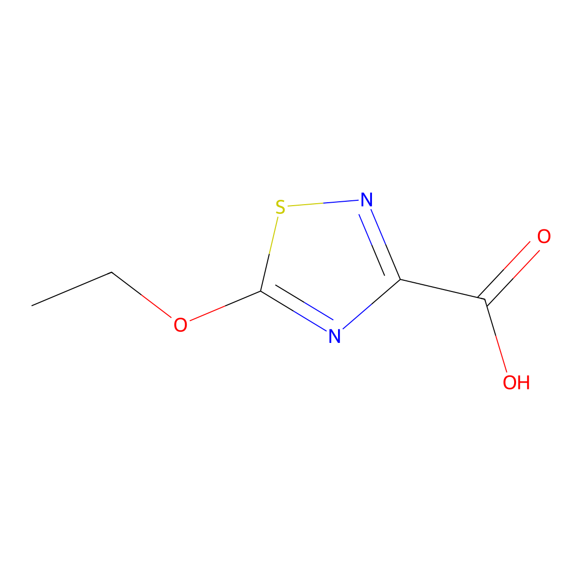 5-Ethoxy-1,2,4-thiadiazole-3-carboxylic acid molecular structure, CAS 67472-43-9