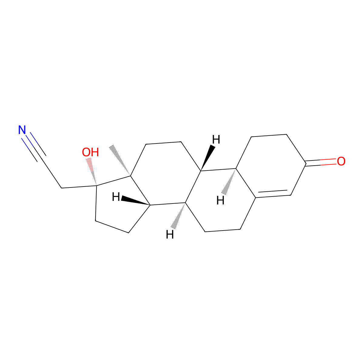 17alpha-Cyanomethyl-19-nortestosterone molecular structure, CAS 67473-36-3