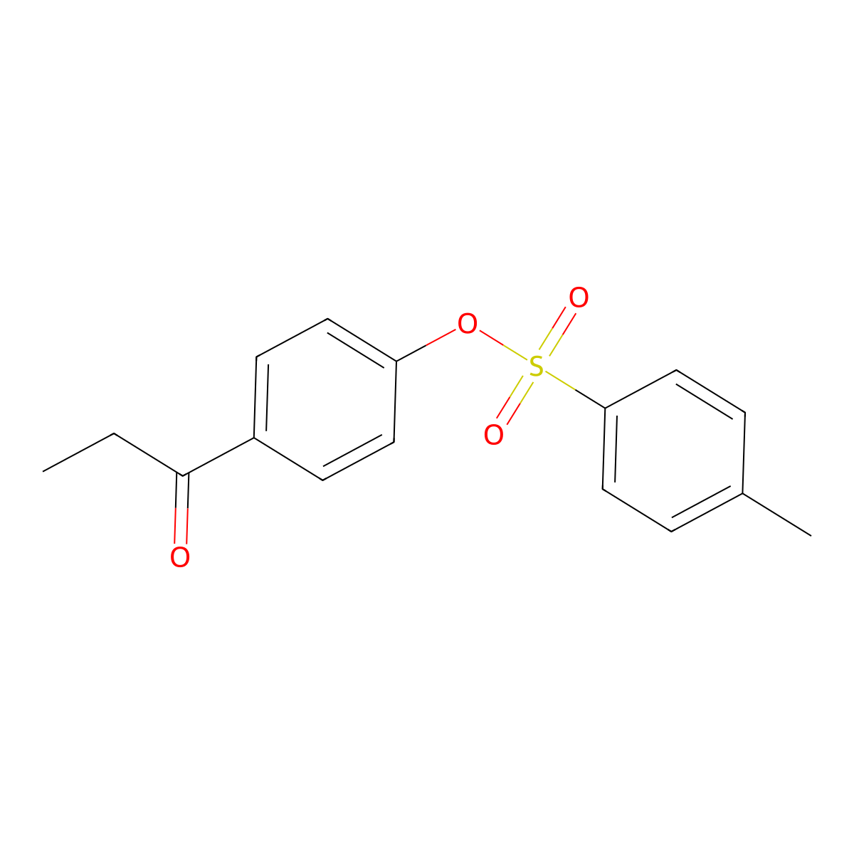 4-Propionylphenyl 4-methylbenzenesulfonate molecular structure, CAS 67474-06-0