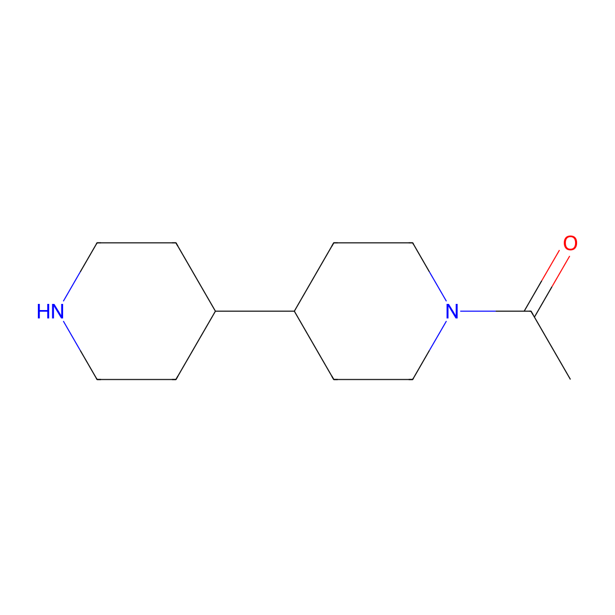 1-Acetyl-4,4'-bipiperidine molecular structure, CAS 674774-74-4