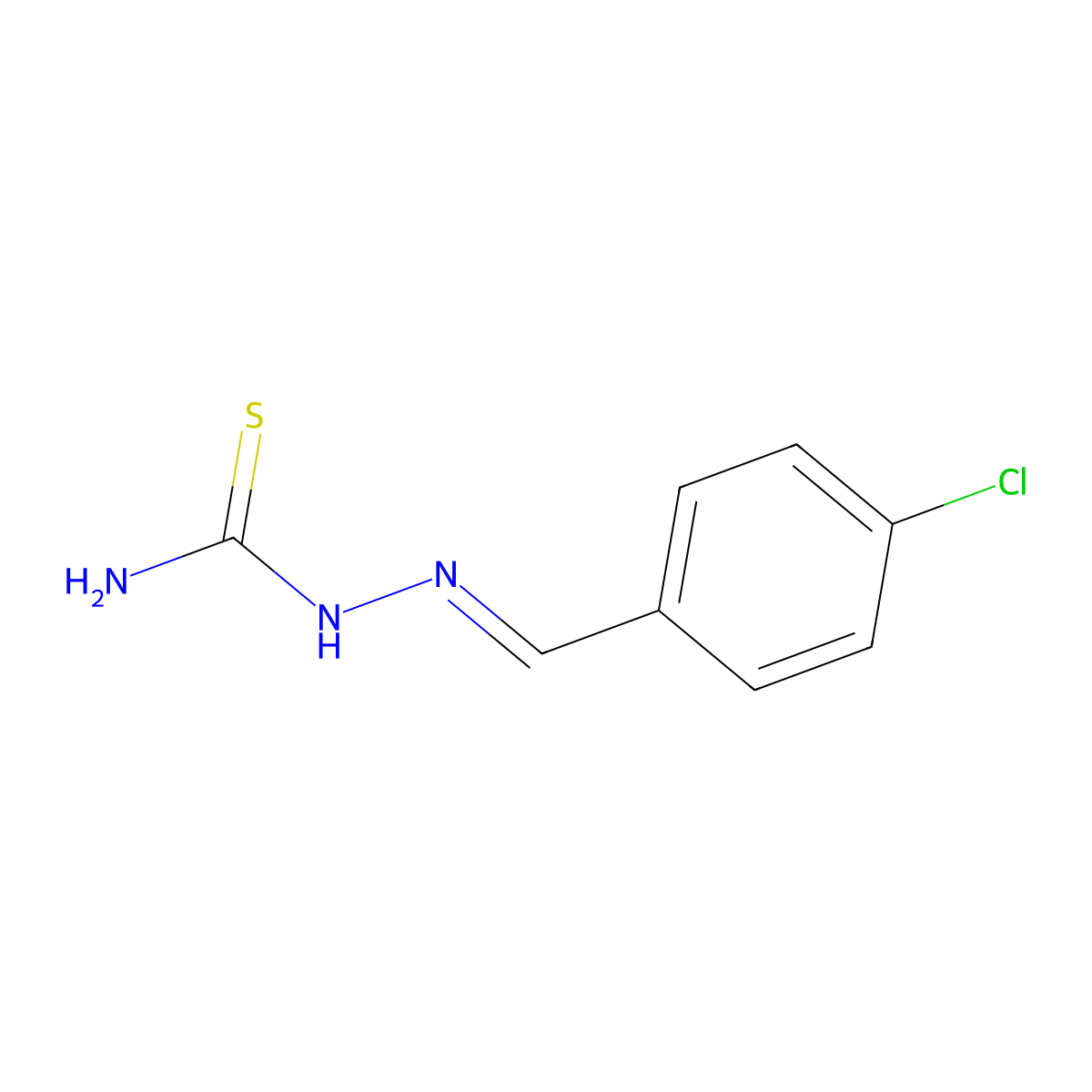 2-(4-Chlorobenzylidene)hydrazine-1-carbothioamide molecular structure, CAS 674779-07-8
