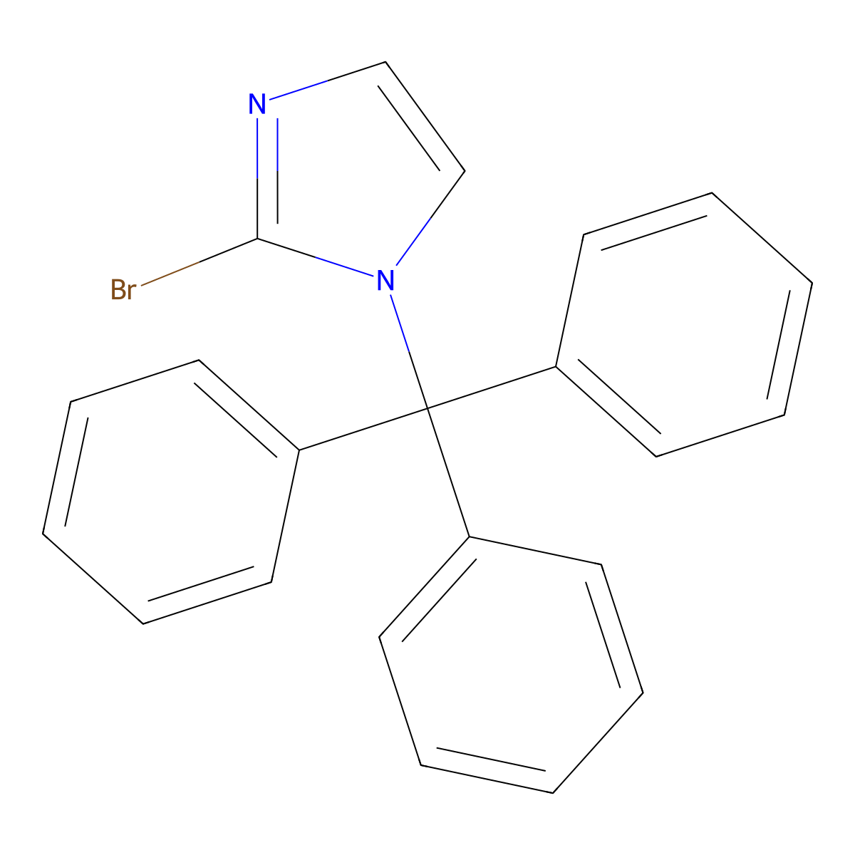 2-Bromo-1-trityl-1H-imidazole molecular structure, CAS 67478-47-1