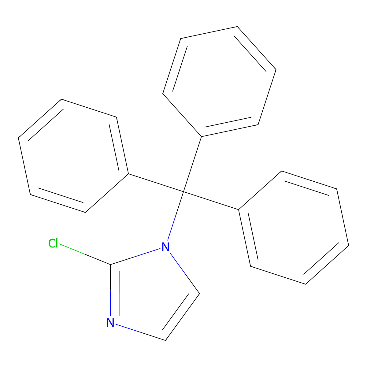 2-Chloro-1-trityl-1H-imidazole molecular structure, CAS 67478-48-2
