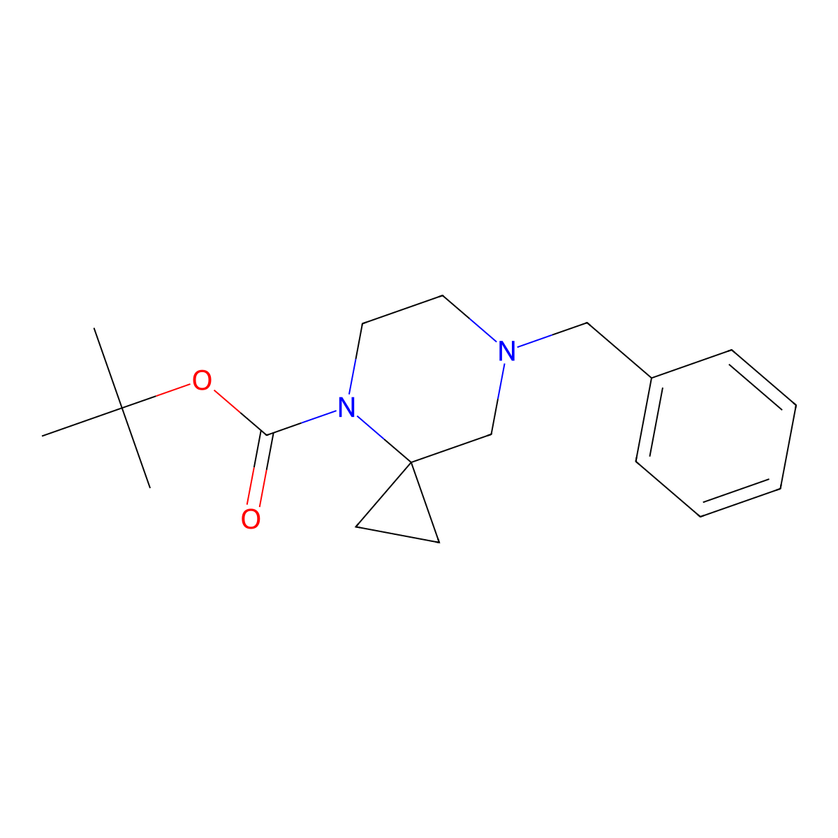 Tert-butyl 7-benzyl-4,7-diazaspiro[2.5]octane-4-carboxylate molecular structure, CAS 674792-03-1
