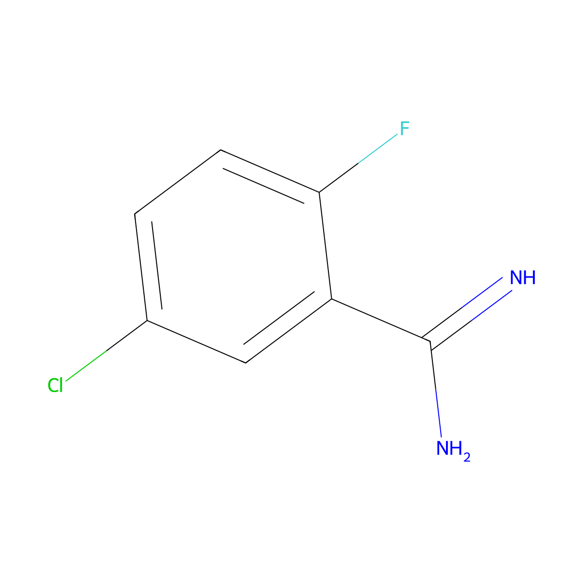 5-Chloro-2-fluorobenzimidamide molecular structure, CAS 674793-32-9