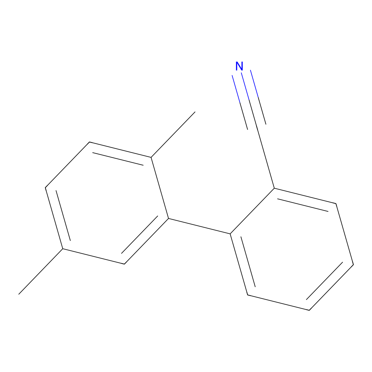 2',5'-Dimethyl[1,1'-biphenyl]-2-carbonitrile molecular structure, CAS 674797-30-9