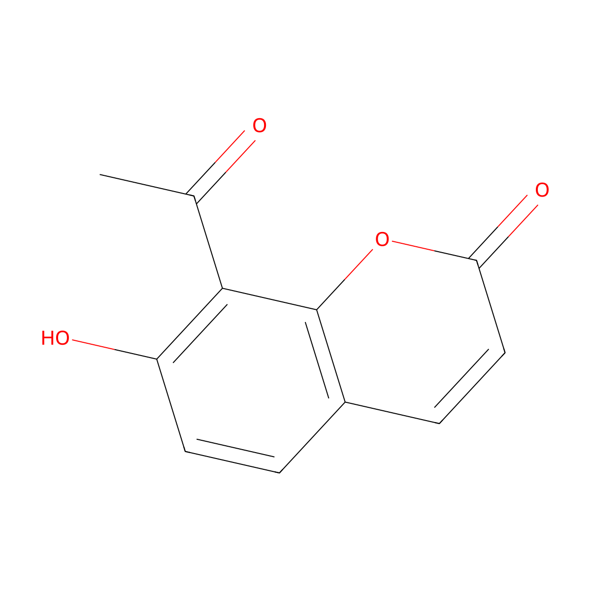 8-Acetyl-7-hydroxycoumarin molecular structure, CAS 6748-68-1