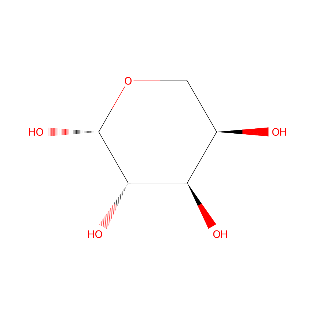 beta-D-arabinopyranose molecular structure, CAS 6748-95-4