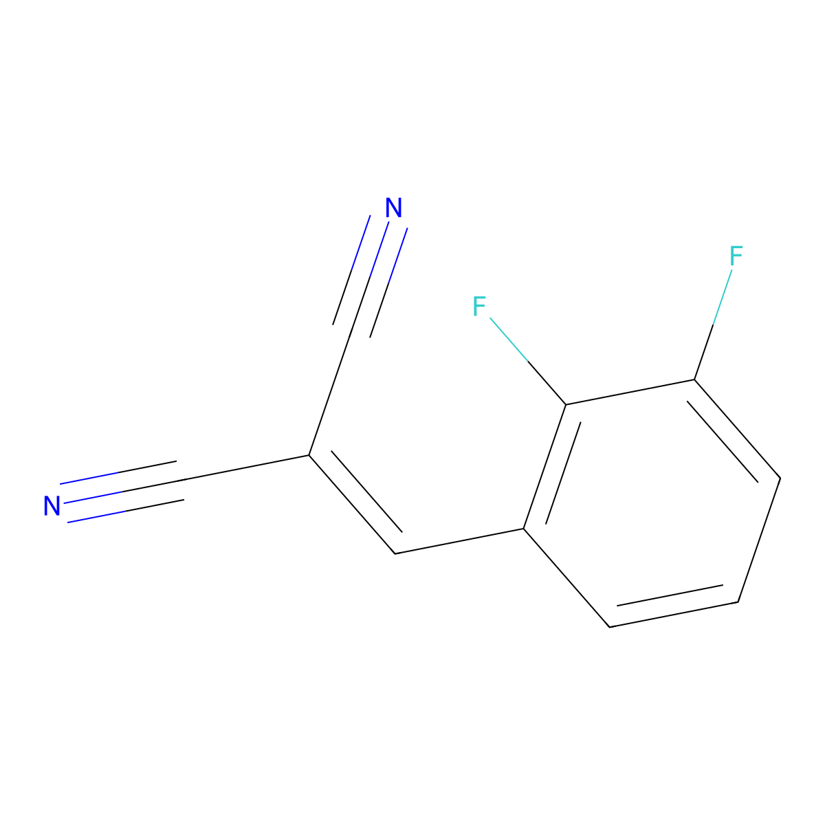 2-(2,3-Difluorobenzylidene)malononitrile molecular structure, CAS 674801-23-1