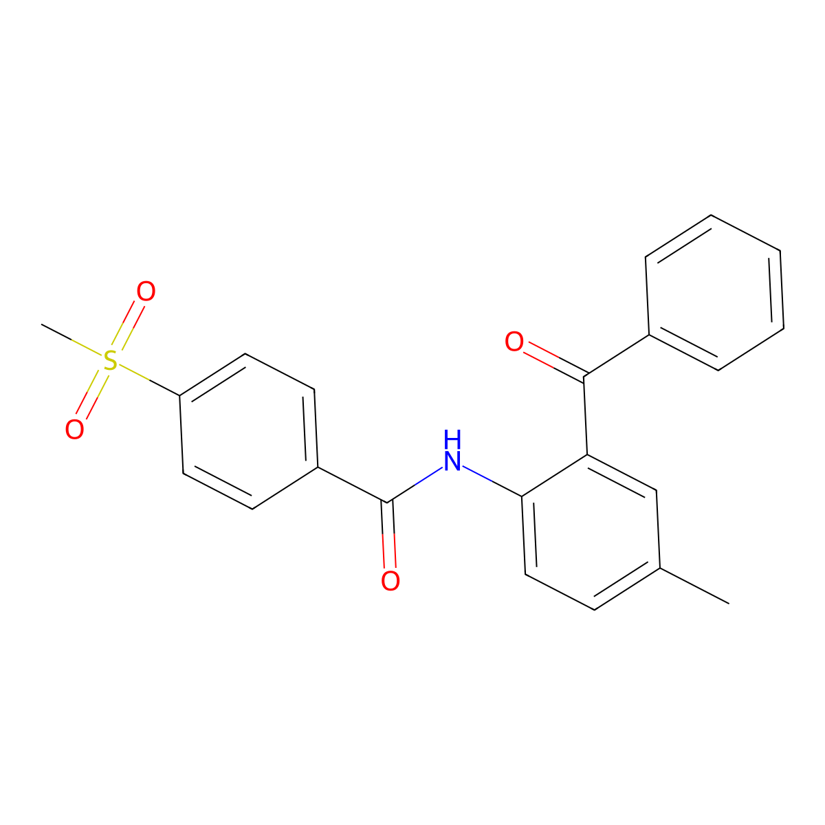 N-(2-benzoyl-4-methylphenyl)-4-methylsulfonylbenzamide molecular structure, CAS 674803-00-0