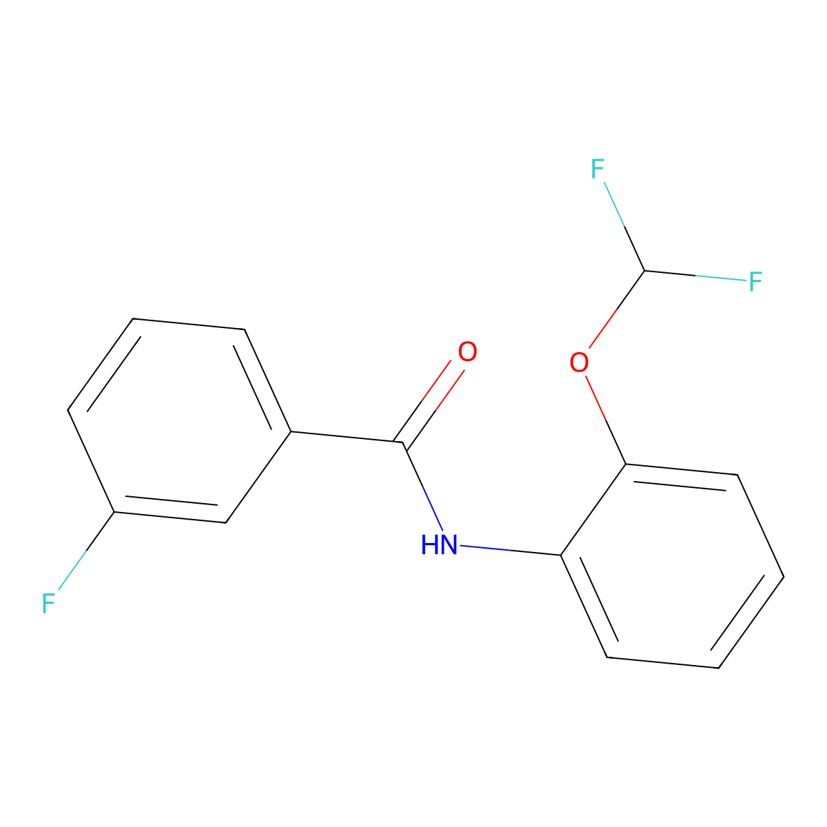 N-[2-(difluoromethoxy)phenyl]-3-fluorobenzamide molecular structure, CAS 674815-48-6