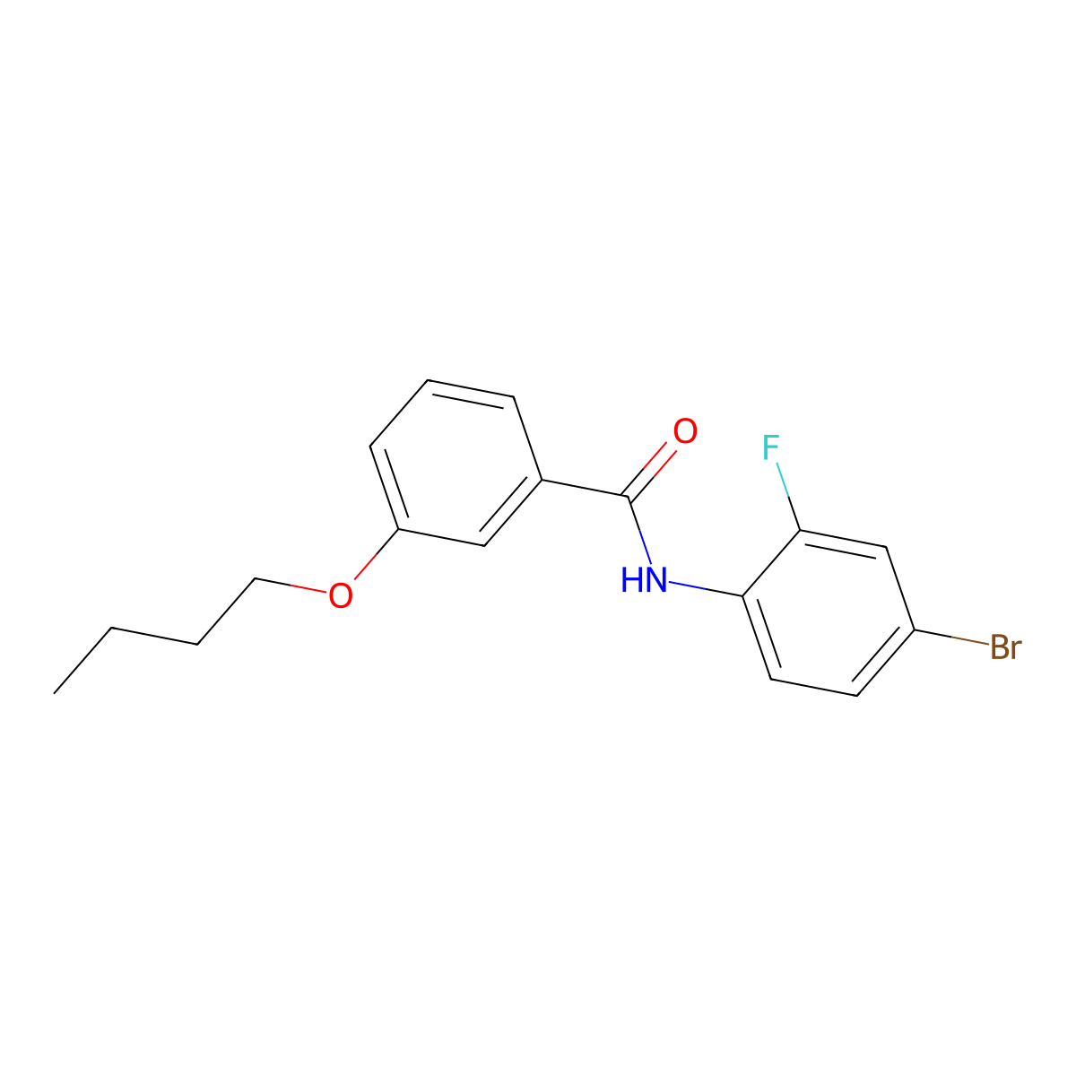 N-(4-bromo-2-fluorophenyl)-3-butoxybenzamide molecular structure, CAS 674817-17-5