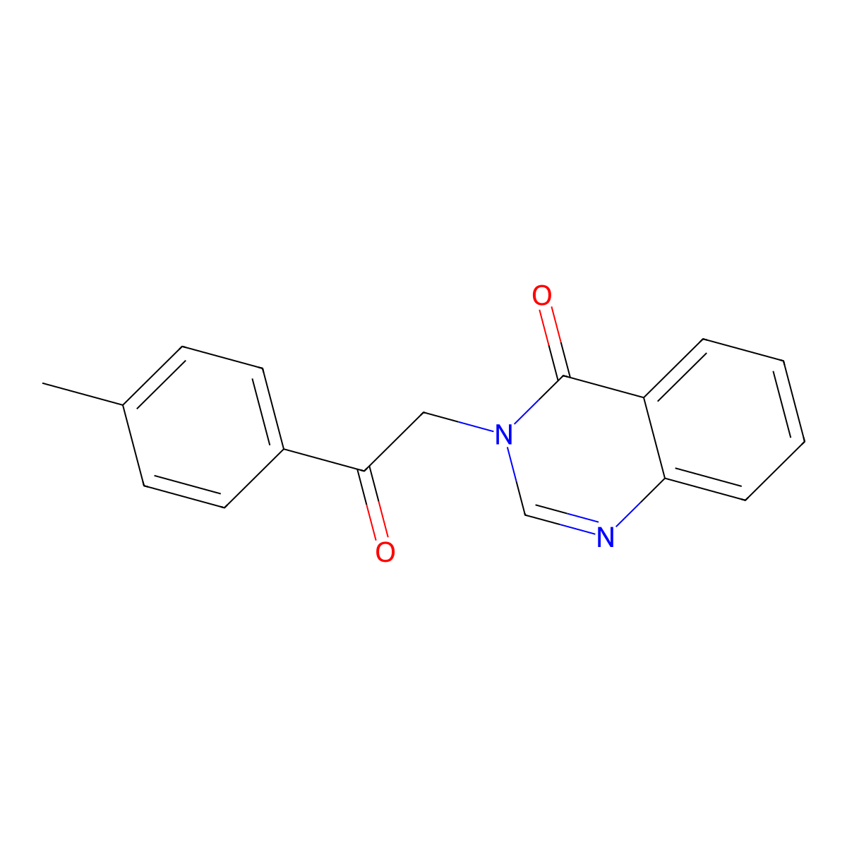 3-[2-(4-methylphenyl)-2-oxoethyl]-4(3H)-quinazolinone molecular structure, CAS 674818-90-7