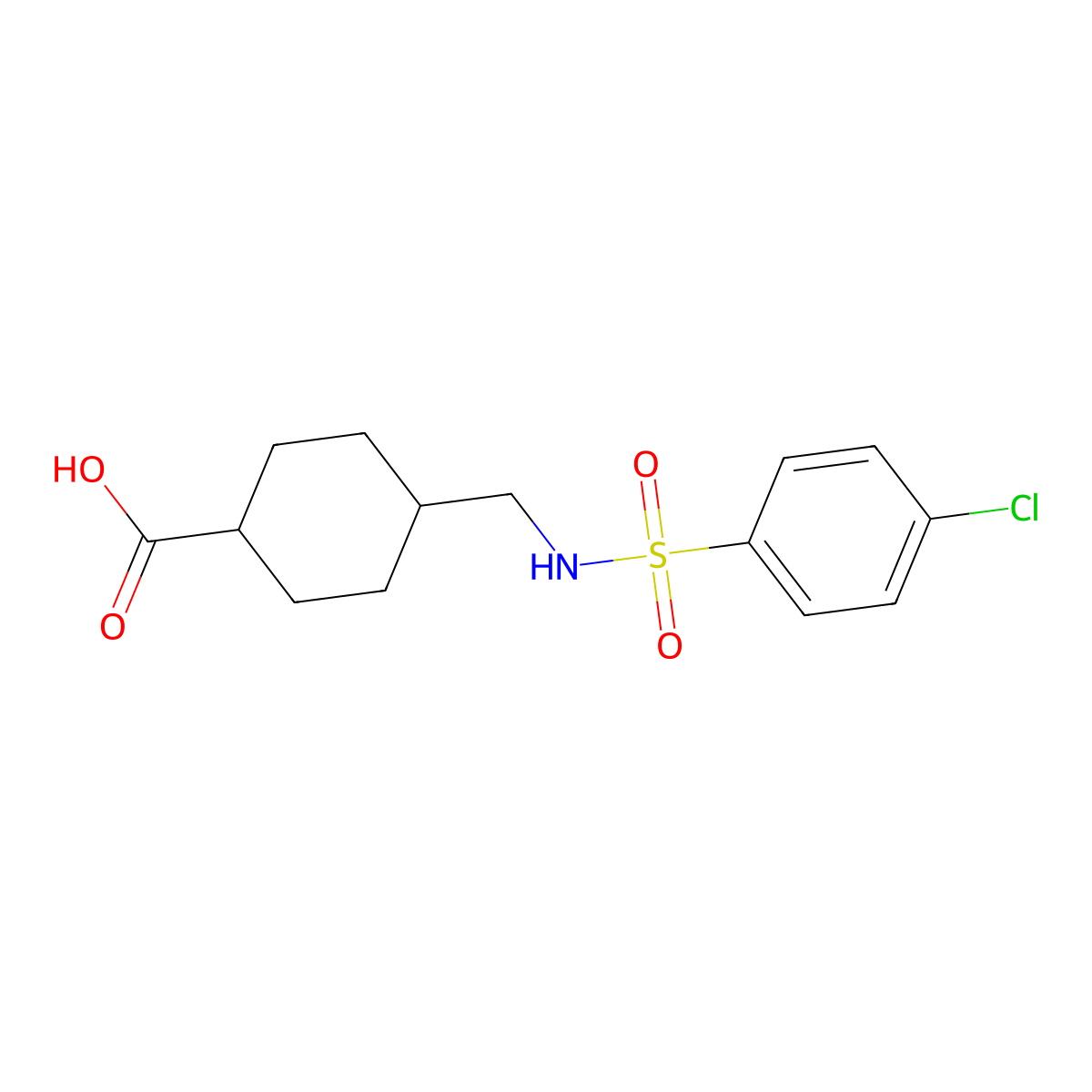 (1r,4r)-4-[(4-Chlorobenzenesulfonamido)methyl]cyclohexane-1-carboxylic acid molecular structure, CAS 674819-28-4