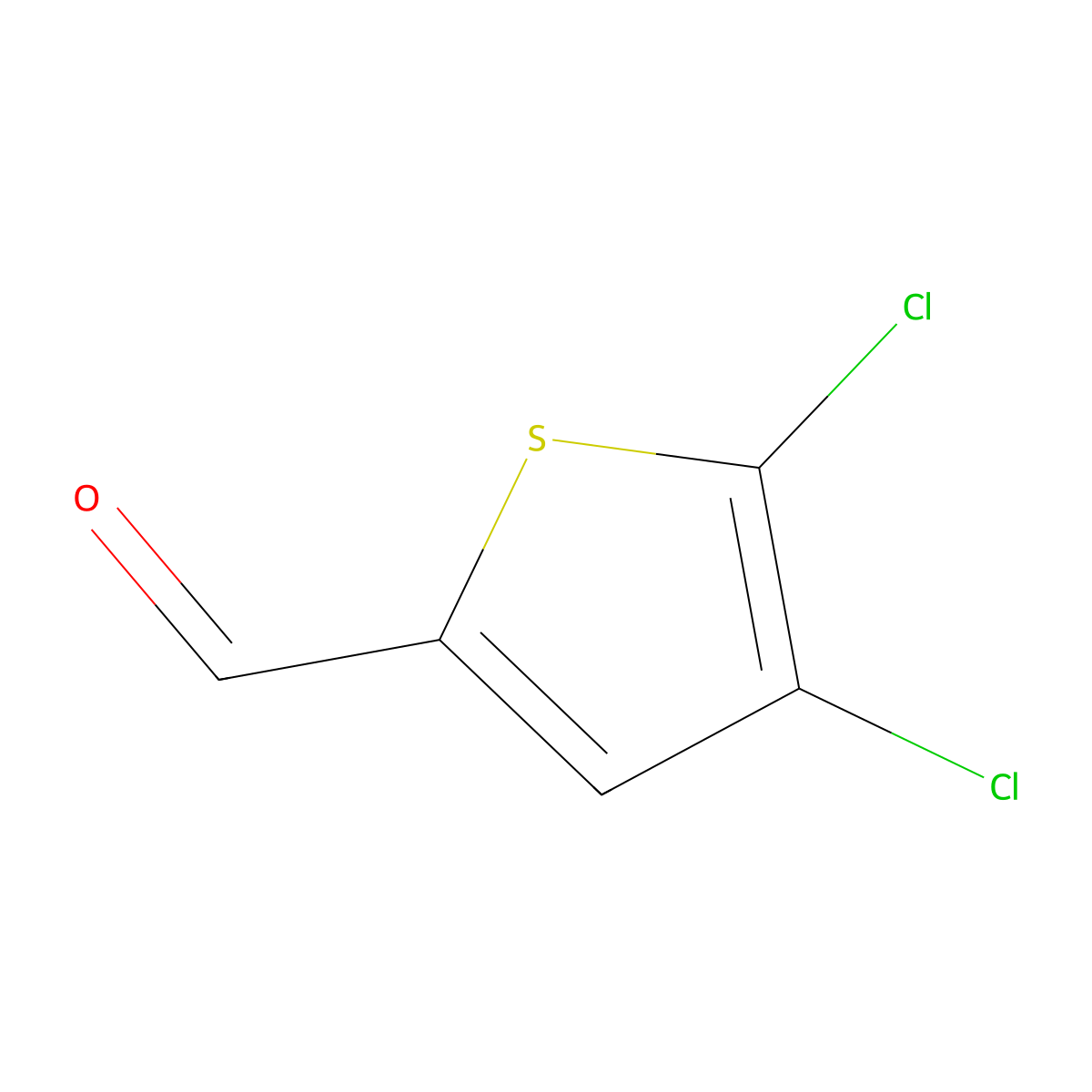 2-Thiophenecarboxaldehyde, 4,5-dichloro- molecular structure, CAS 67482-49-9