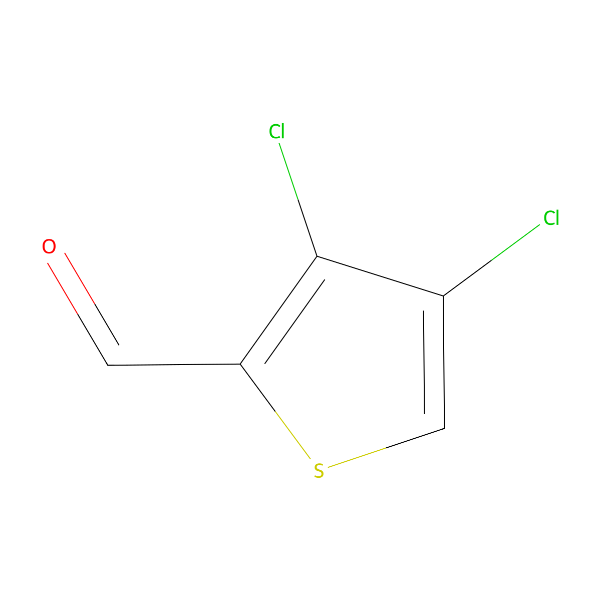 3,4-Dichloro-2-thiophenecarboxaldehyde molecular structure, CAS 67482-50-2