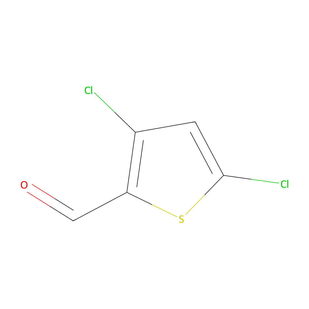3,5-Dichlorothiophene-2-carbaldehyde molecular structure, CAS 67482-51-3