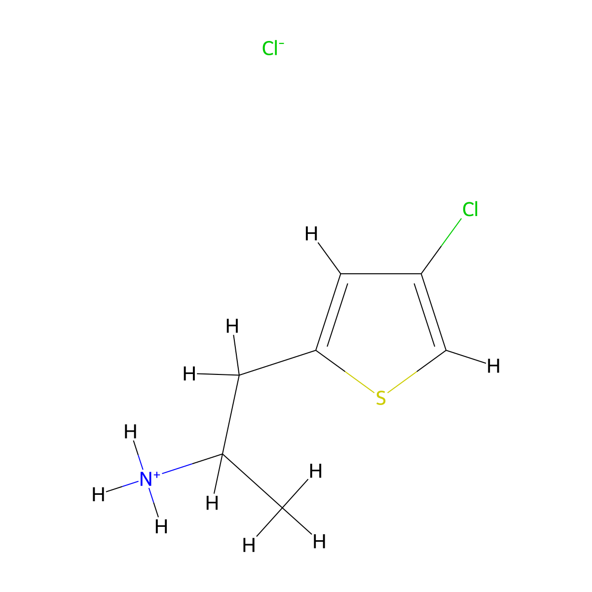 1-(4-Chlorothiophen-2-yl)propan-2-amine--hydrogen chloride (1/1) molecular structure, CAS 67482-60-4