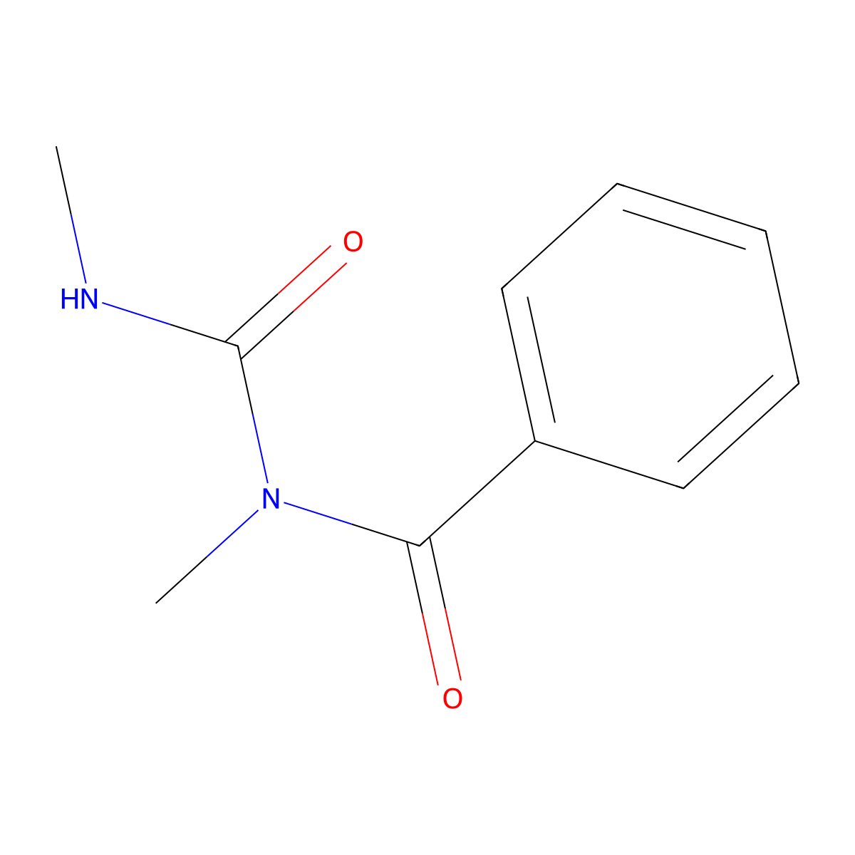 N-Methyl-N-(methylcarbamoyl)benzamide molecular structure, CAS 67488-19-1