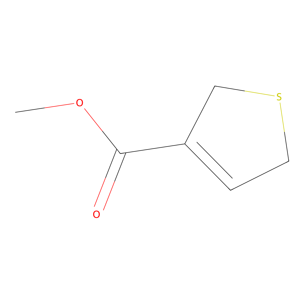 Methyl 2,5-dihydrothiophene-3-carboxylate molecular structure, CAS 67488-46-4