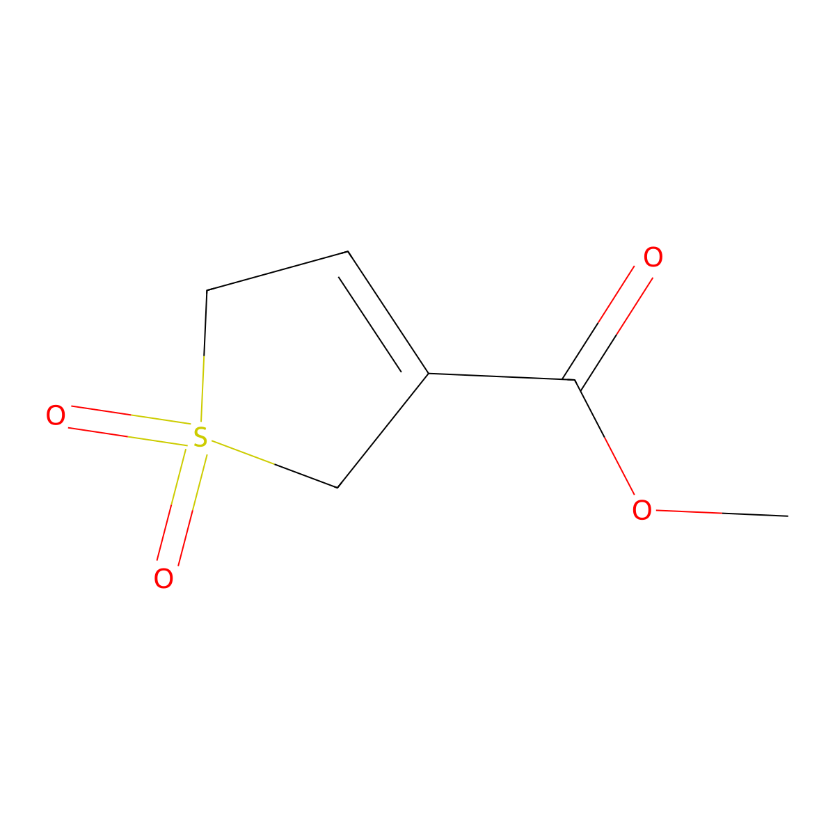 3-Thiophenecarboxylic acid, 2,5-dihydro-, methyl ester, 1,1-dioxide molecular structure, CAS 67488-50-0