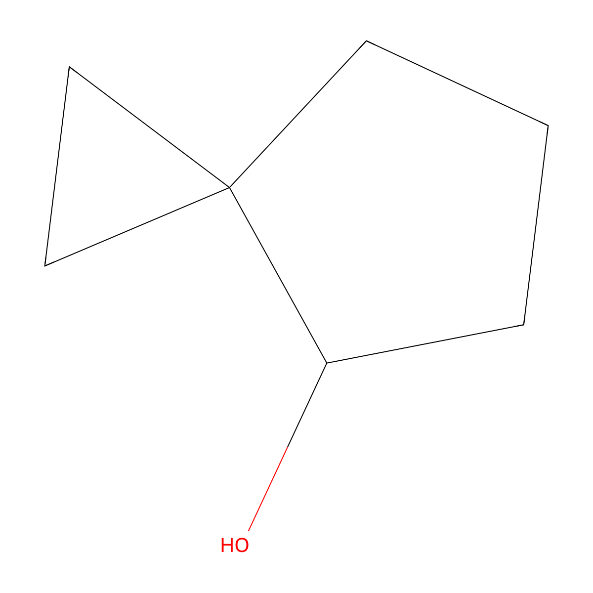 Spiro[2.4]heptan-4-ol molecular structure, CAS 6749-50-4
