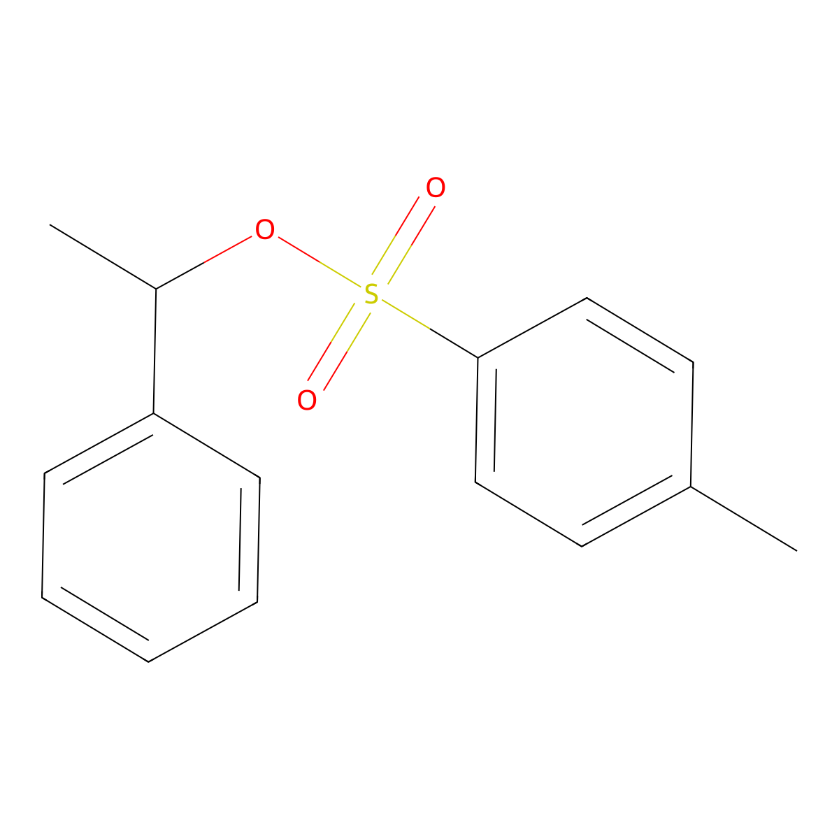 1-Phenylethyl 4-methylbenzene-1-sulfonate molecular structure, CAS 6749-54-8