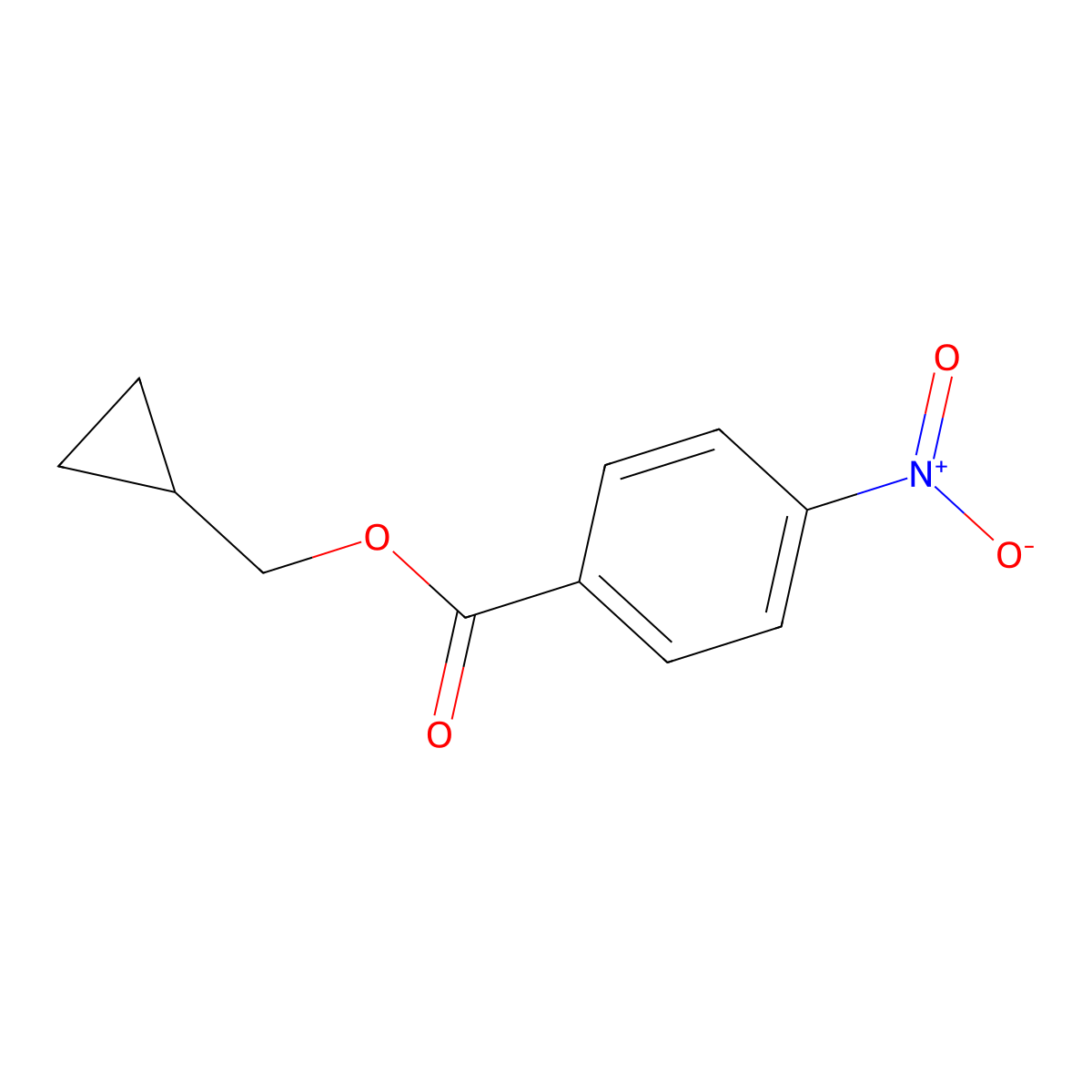Cyclopropylmethyl 4-nitrobenzoate molecular structure, CAS 6749-93-5