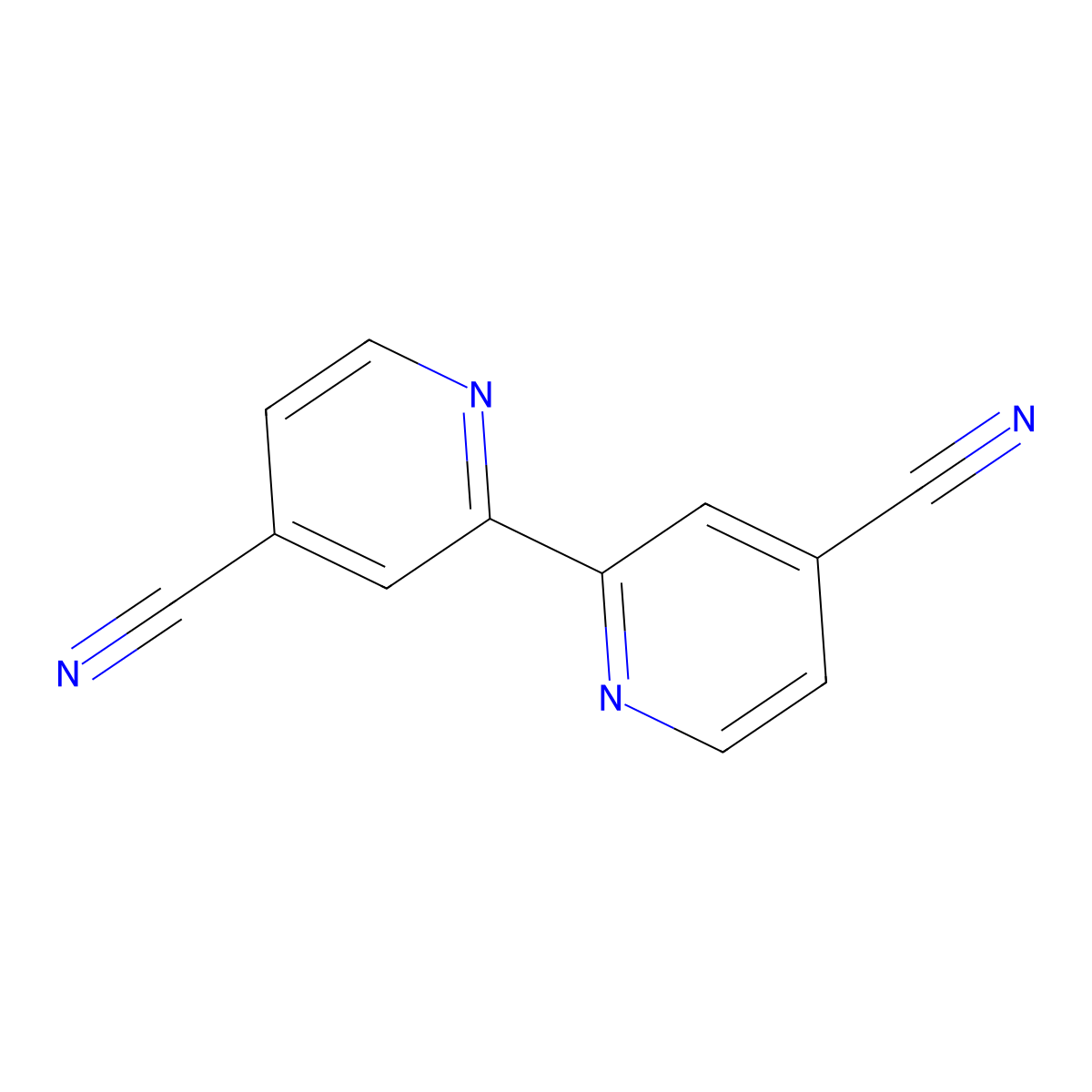 4,4'-Dicyano-2,2'-bipyridine molecular structure, CAS 67491-43-4