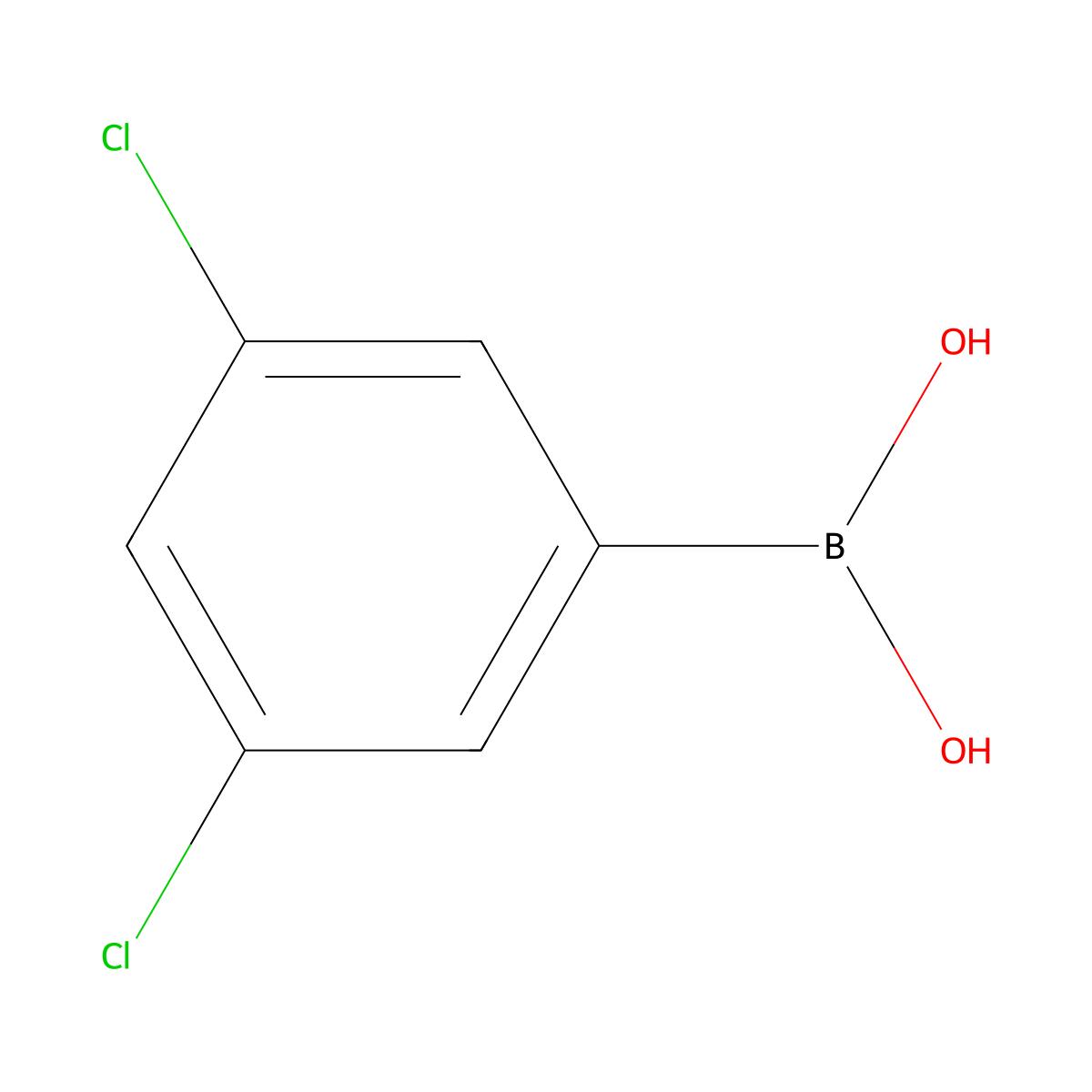 3,5-Dichlorophenylboronic acid molecular structure, CAS 67492-50-6