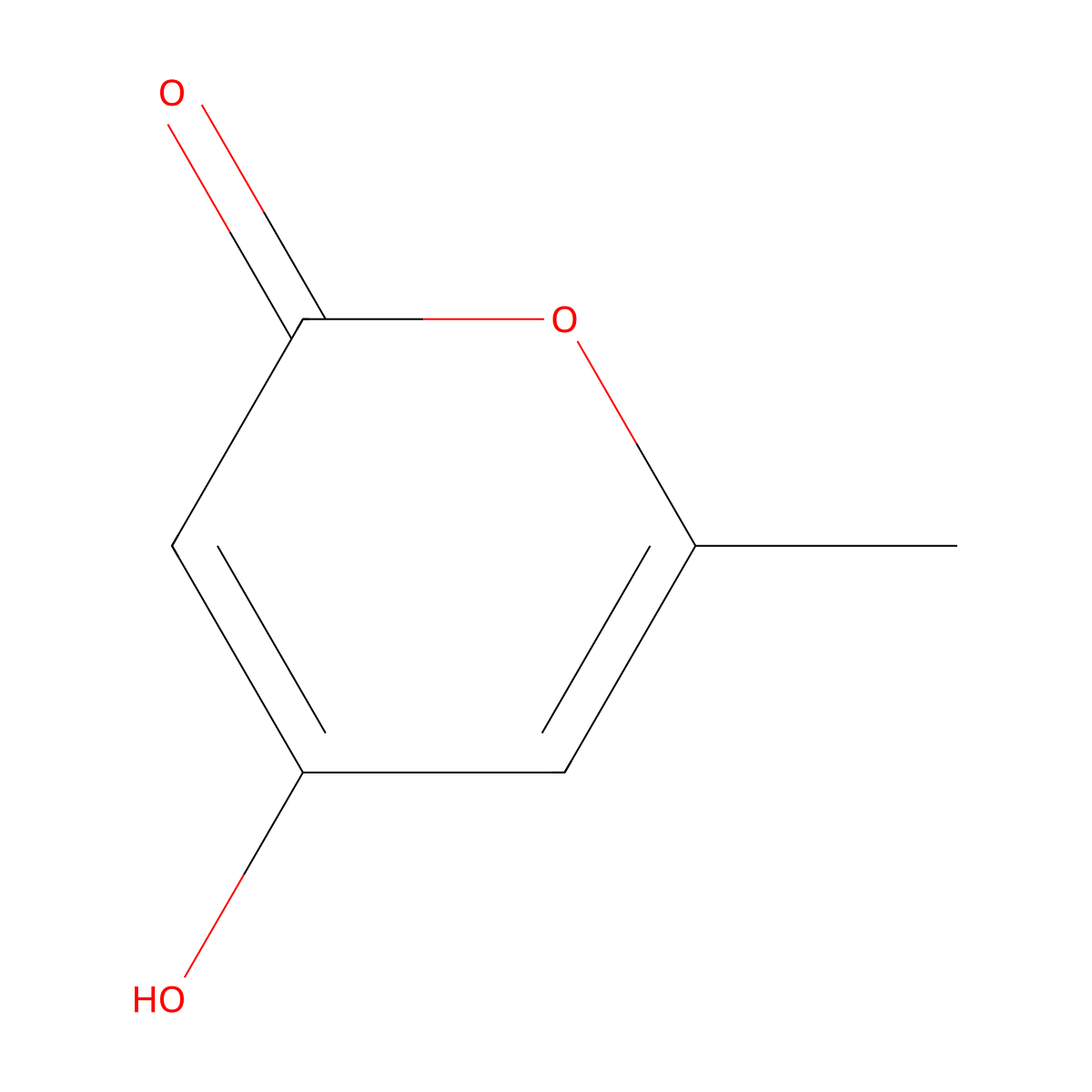 4-Hydroxy-6-methyl-2-pyrone molecular structure, CAS 675-10-5