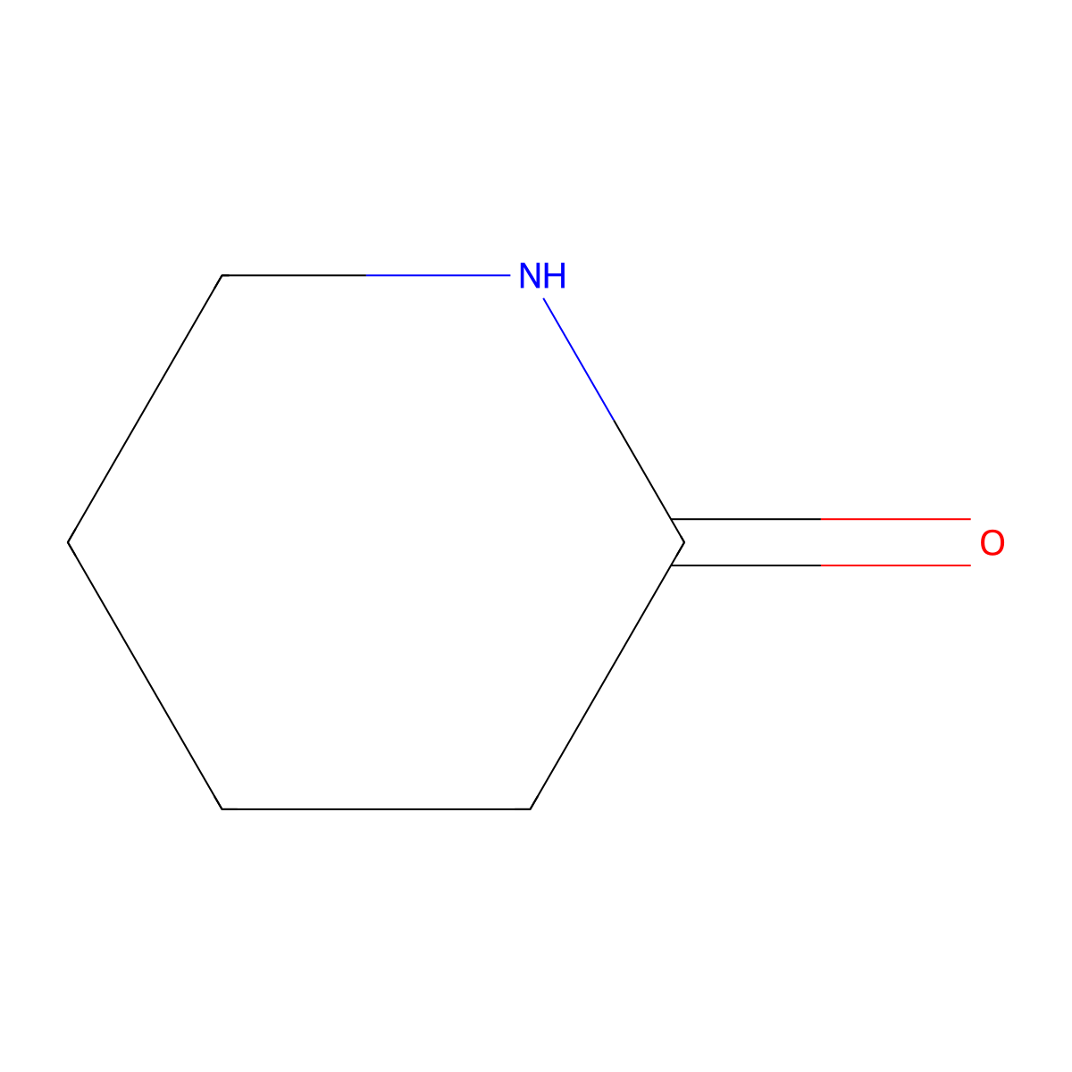 2-Piperidone molecular structure, CAS 675-20-7
