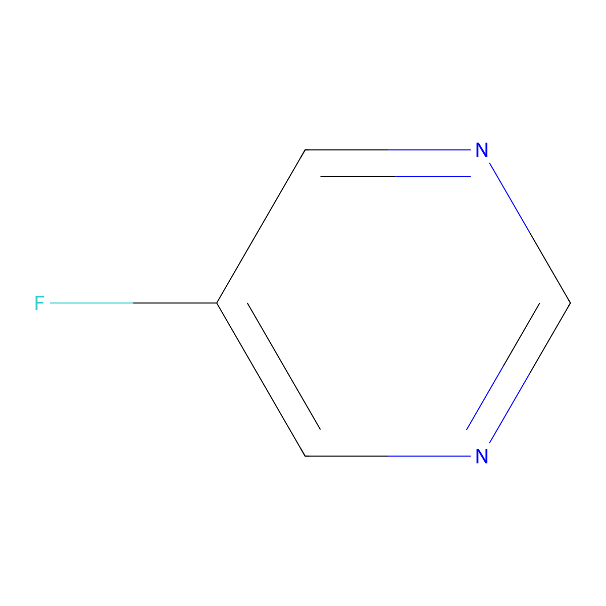 5-Fluoropyrimidine molecular structure, CAS 675-21-8