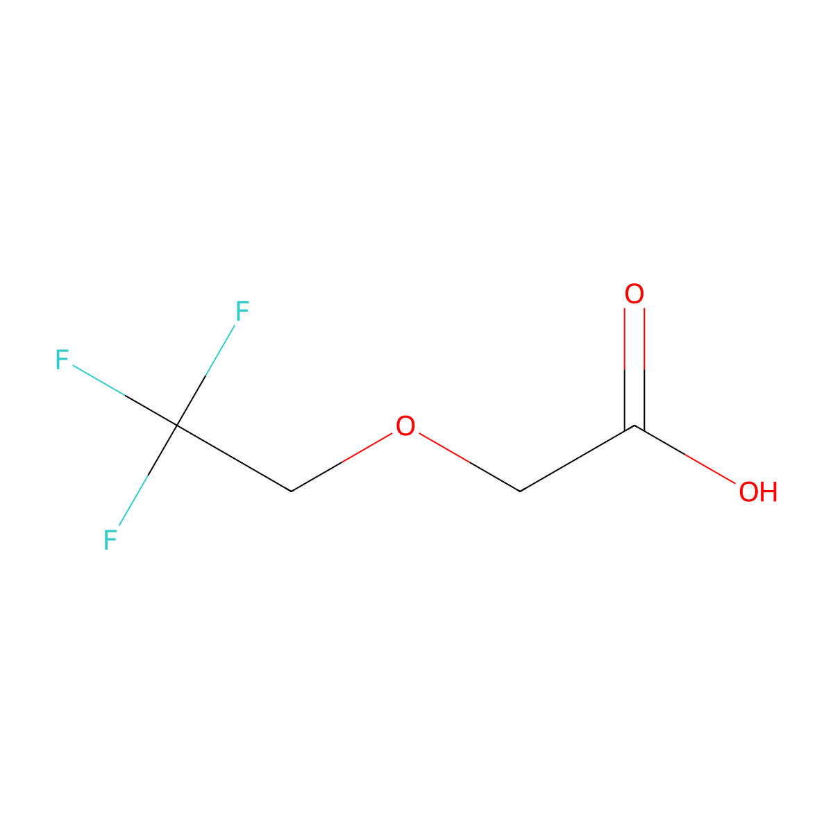 2-(2,2,2-Trifluoroethoxy)acetic acid molecular structure, CAS 675-67-2