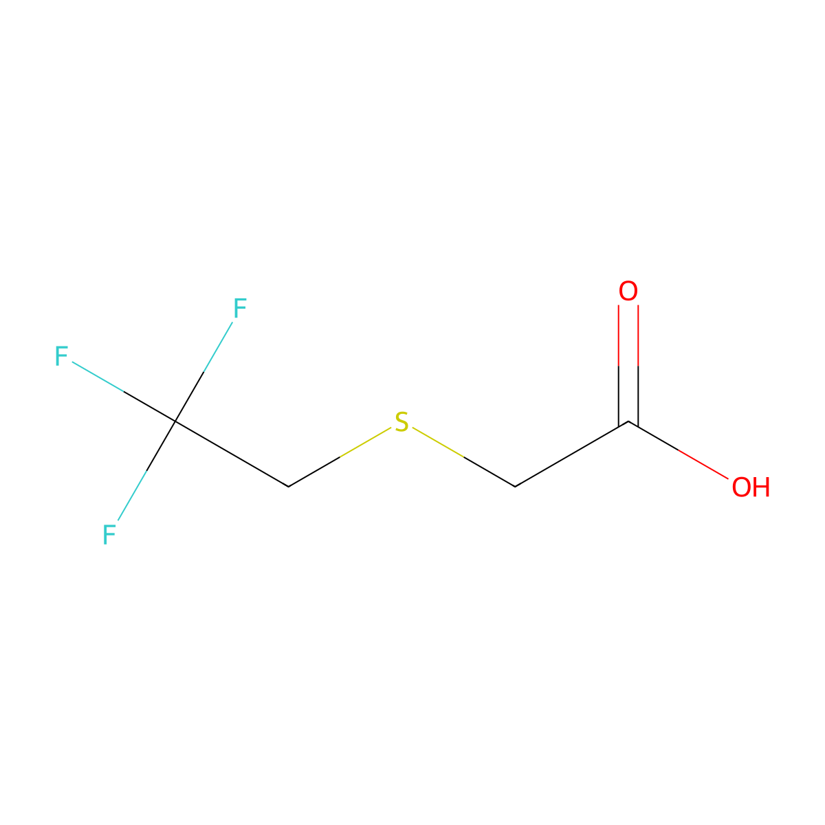 2-[(2,2,2-Trifluoroethyl)sulfanyl]acetic acid molecular structure, CAS 675-68-3