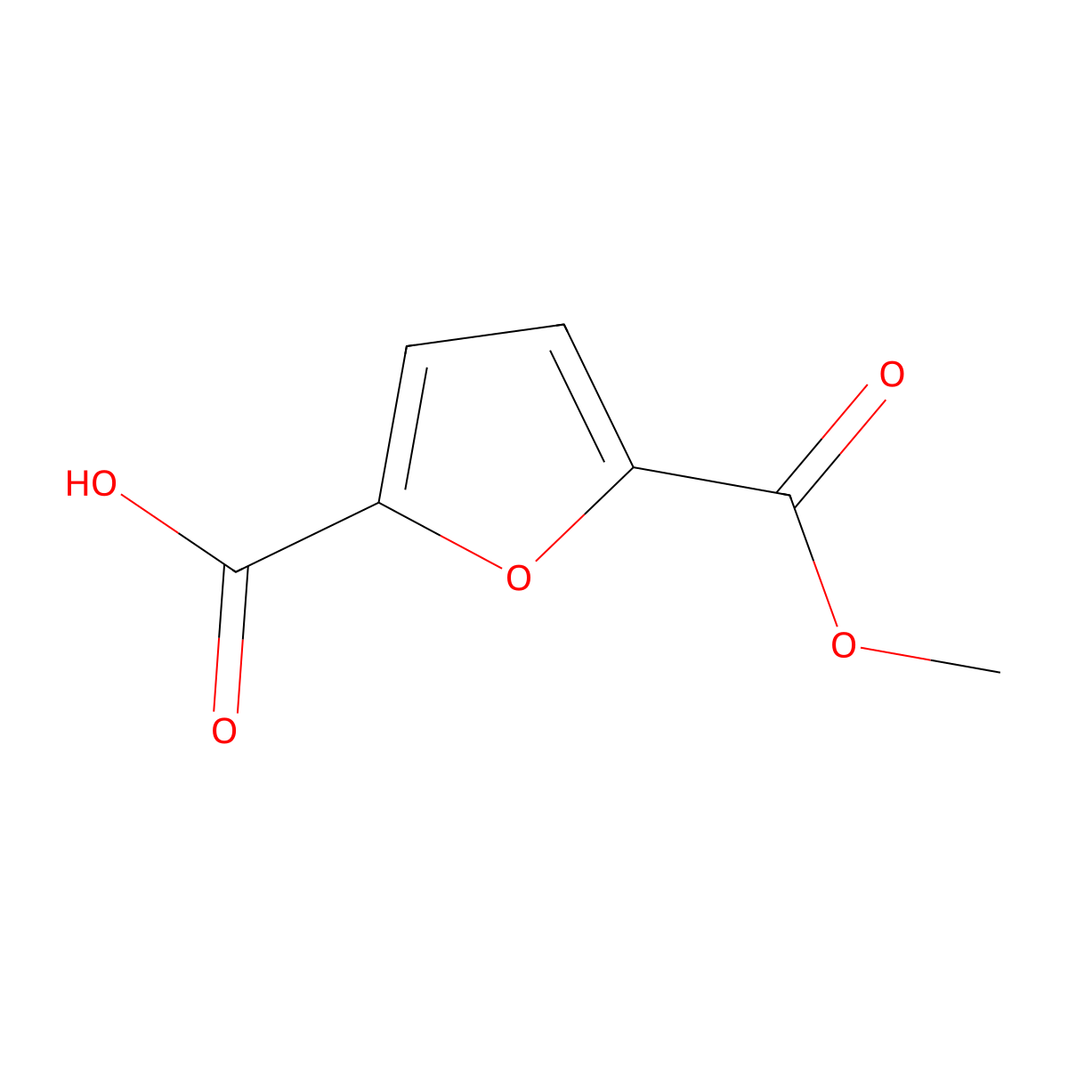 5-(Methoxycarbonyl)furan-2-carboxylic acid molecular structure, CAS 6750-85-2