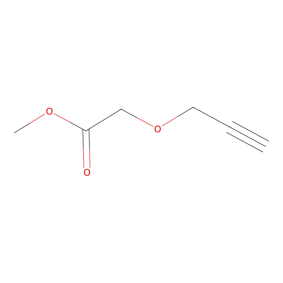 Methyl 2-(prop-2-yn-1-yloxy)acetate molecular structure, CAS 67500-49-6