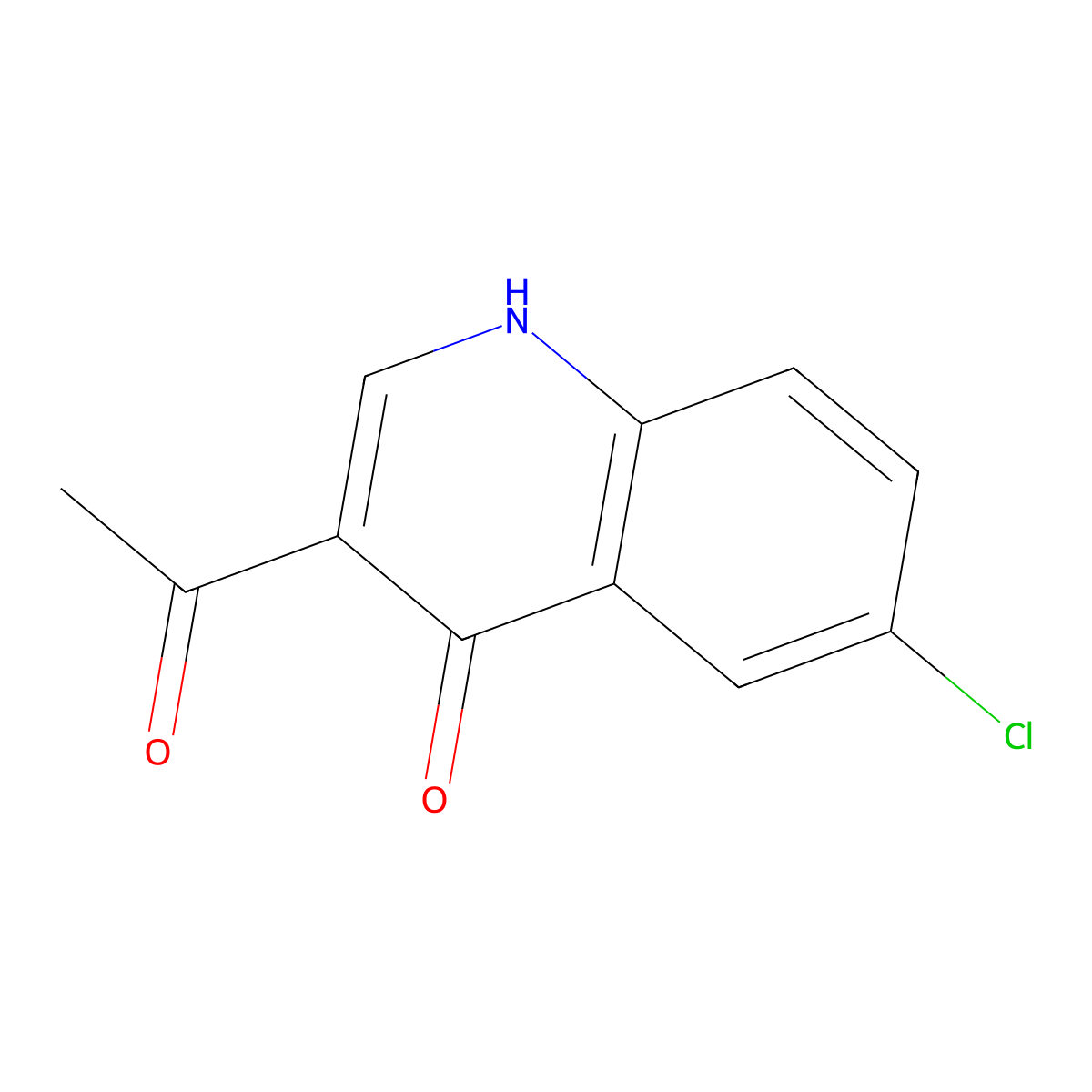 3-acetyl-6-chloroquinolin-4(1H)-one molecular structure, CAS 67503-73-5