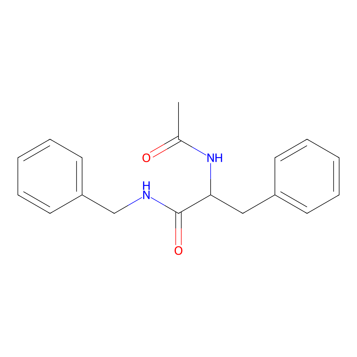 2-acetamido-N-benzyl-3-phenylpropanamide molecular structure, CAS 67509-08-4