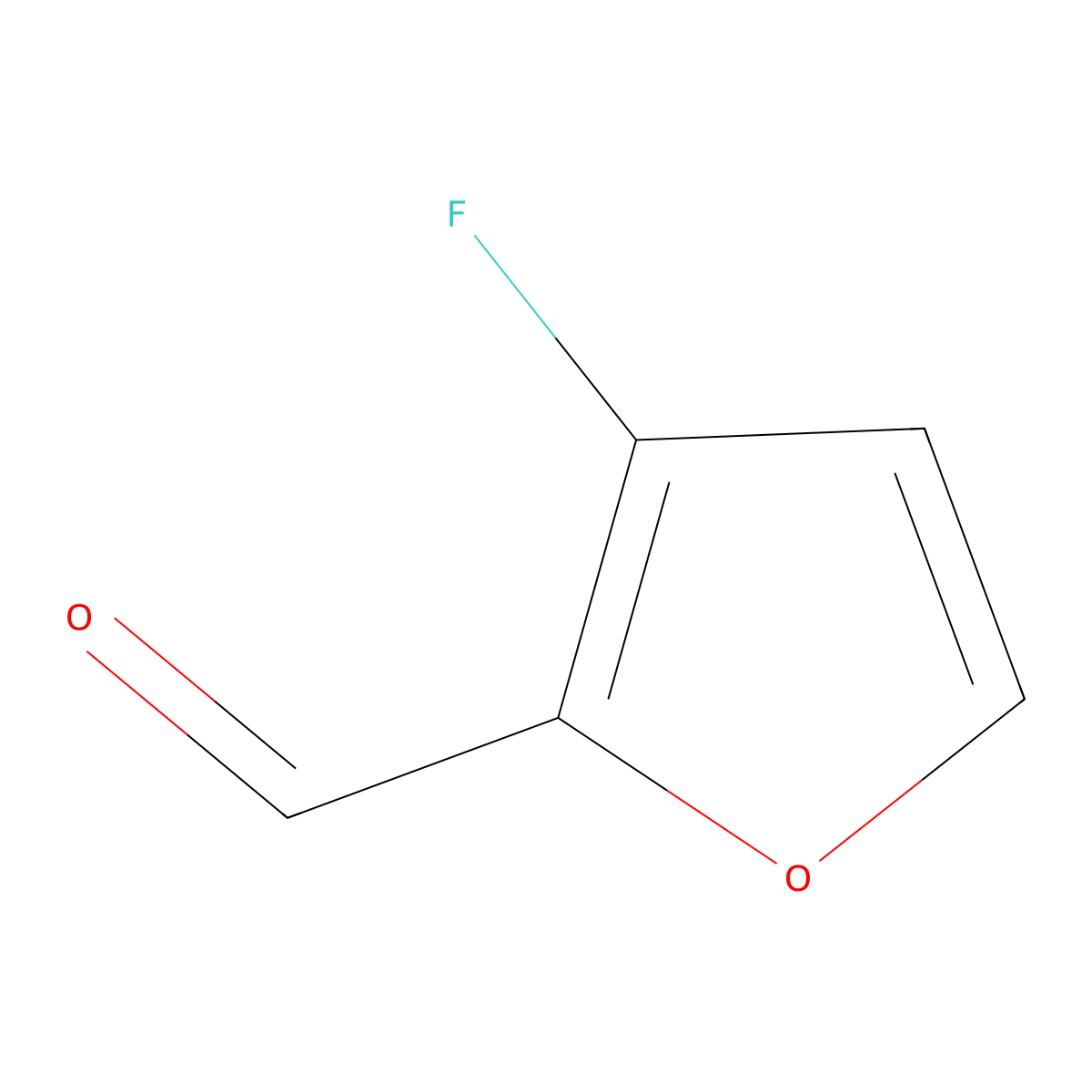 3-Fluoro-2-furancarboxaldehyde molecular structure, CAS 675103-42-1